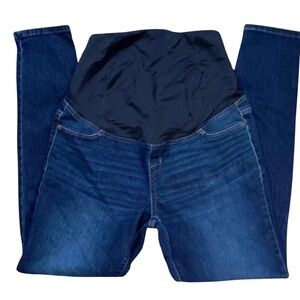 Maternity Isabel skinny dark wash jeans W Elastic Fabric Waist Size 6